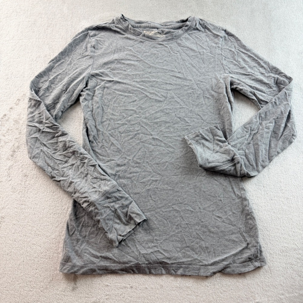 Mossimo Supply Co Gray Long Sleeve Casual Tee Medium Heathered Cotton Shirt
